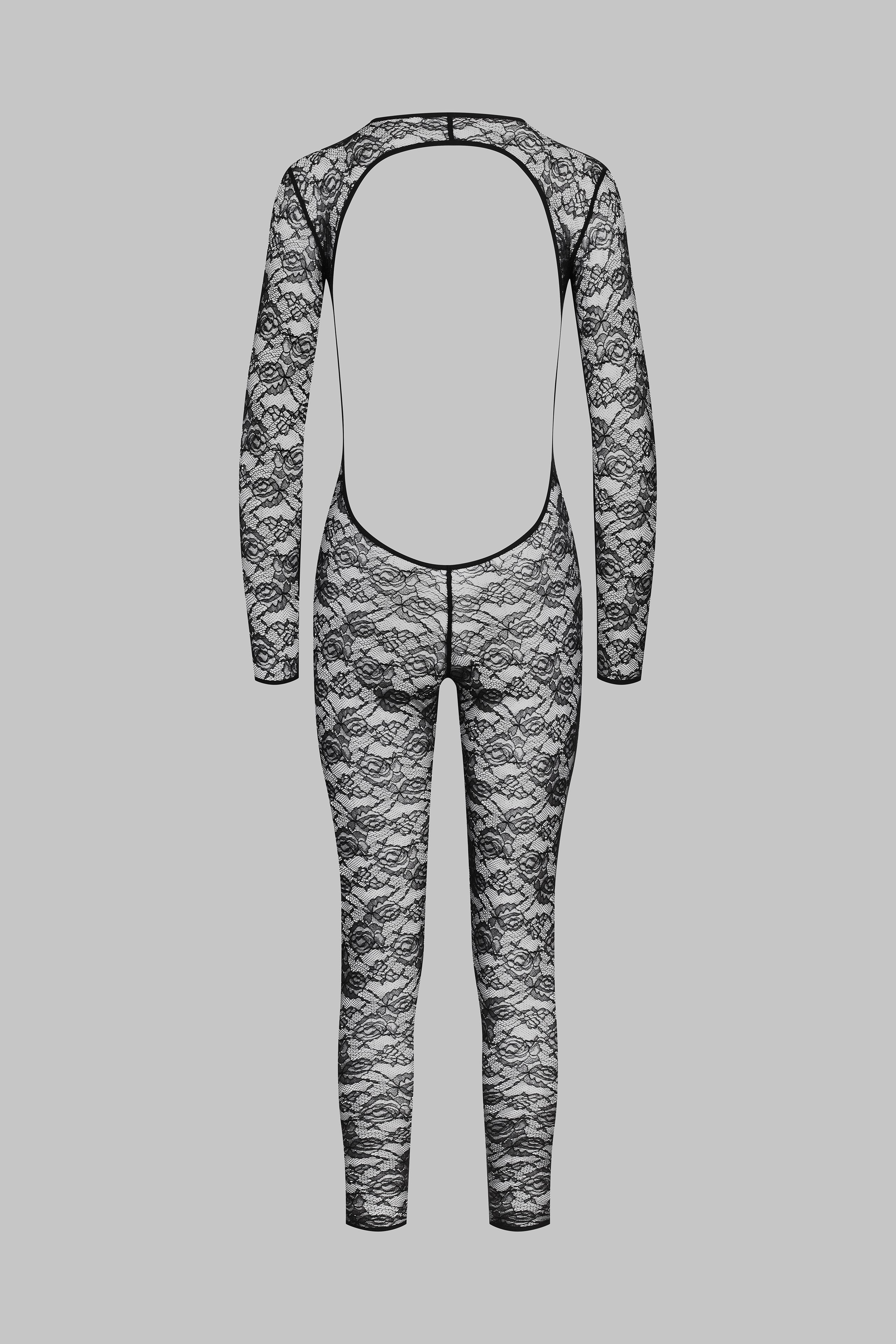 Langärmliger Jumpsuit mit offenem Rücken - Flashback - Image 3