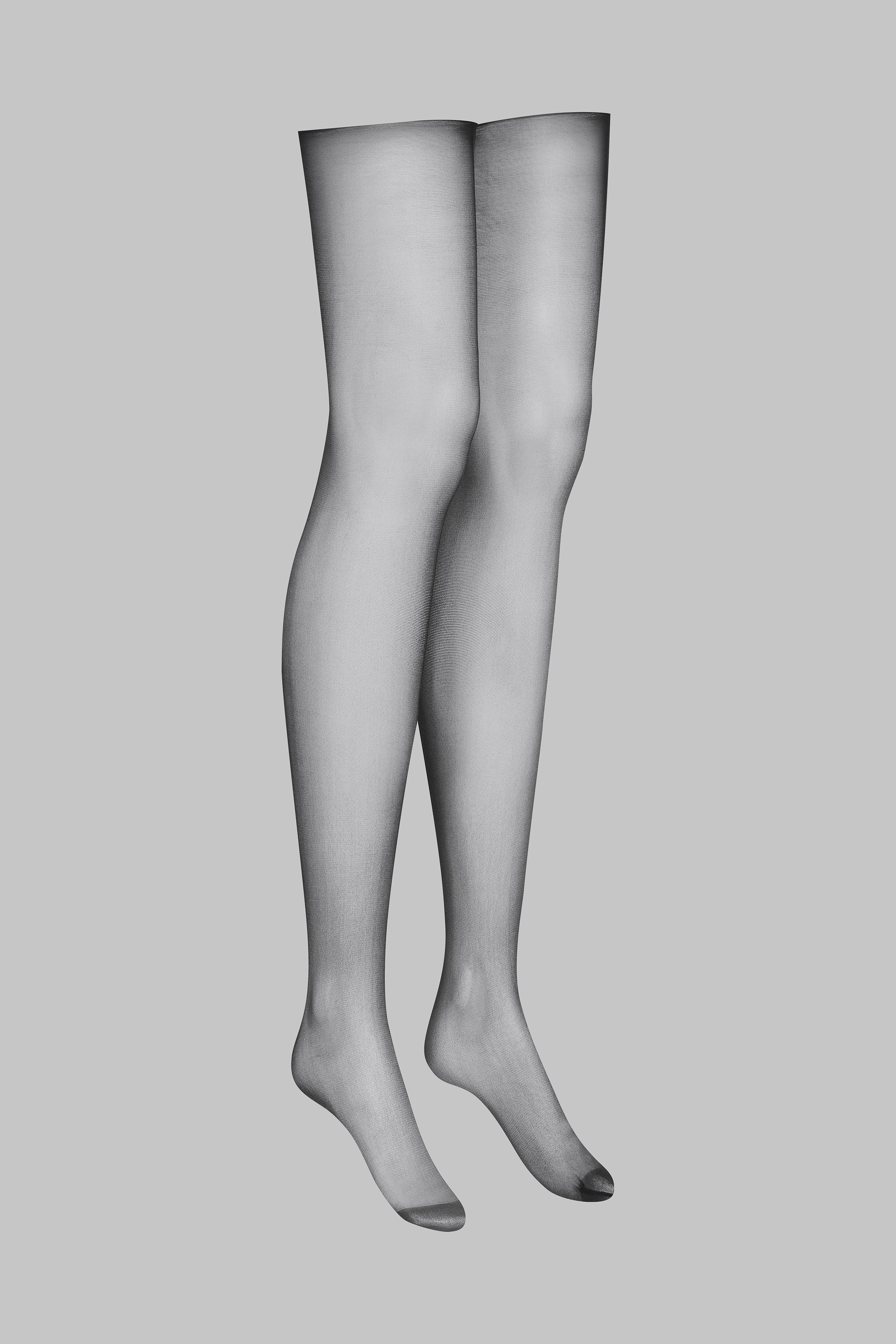 Geschnittene, gerollte Strümpfe mit Kreuznähten 20D - Legwear - Image 3