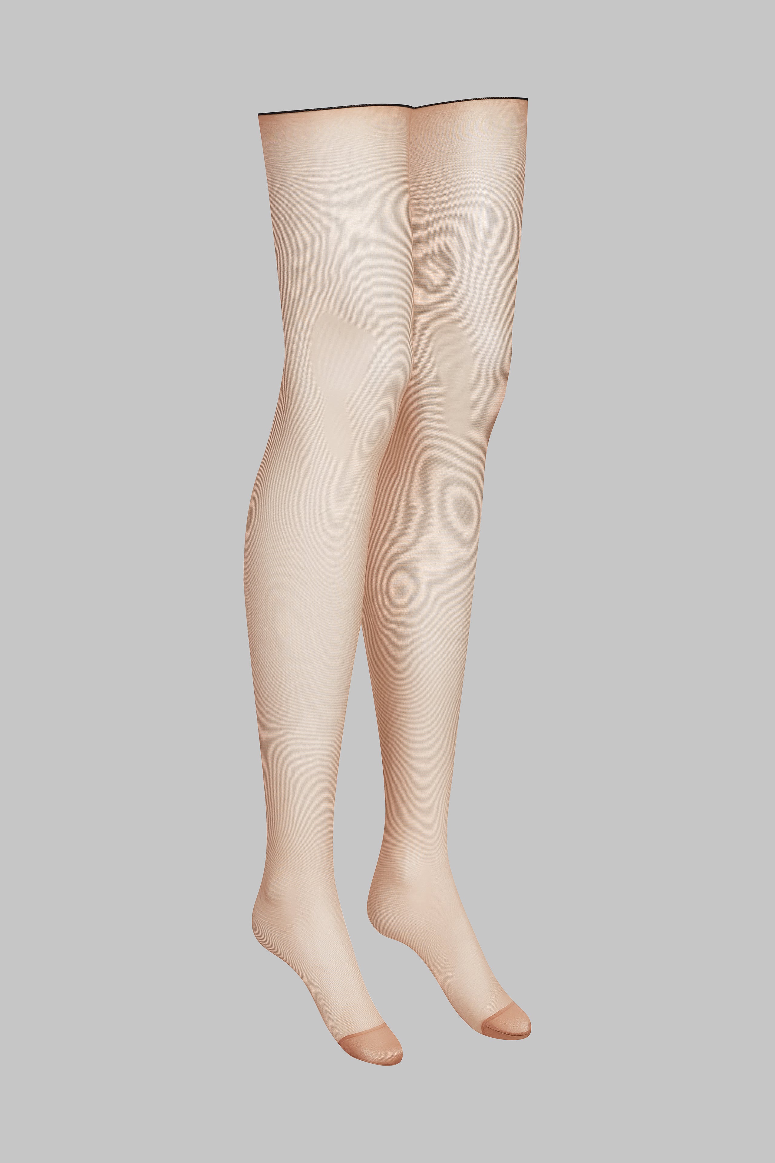 Halterlose strümpfe mit naht und eingerolltem saum 20D - Legwear - Image 3