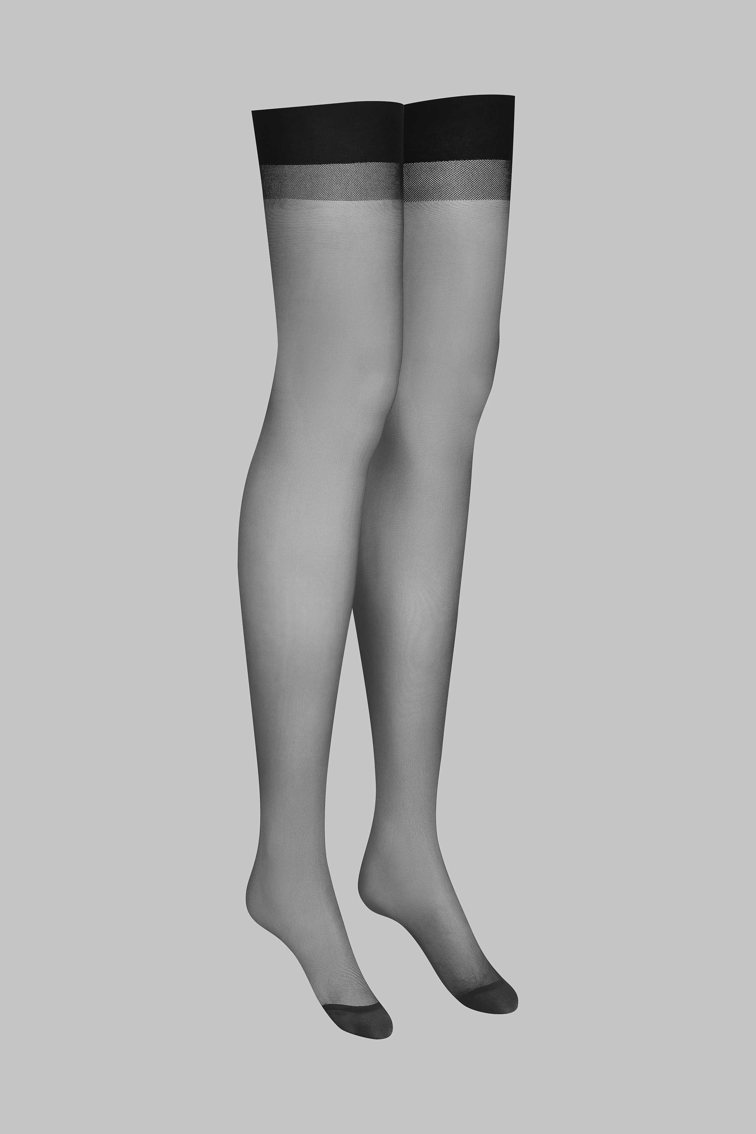Nahtstrümpfe mit gerolltem Schnitt 20D - Legwear - Image 3