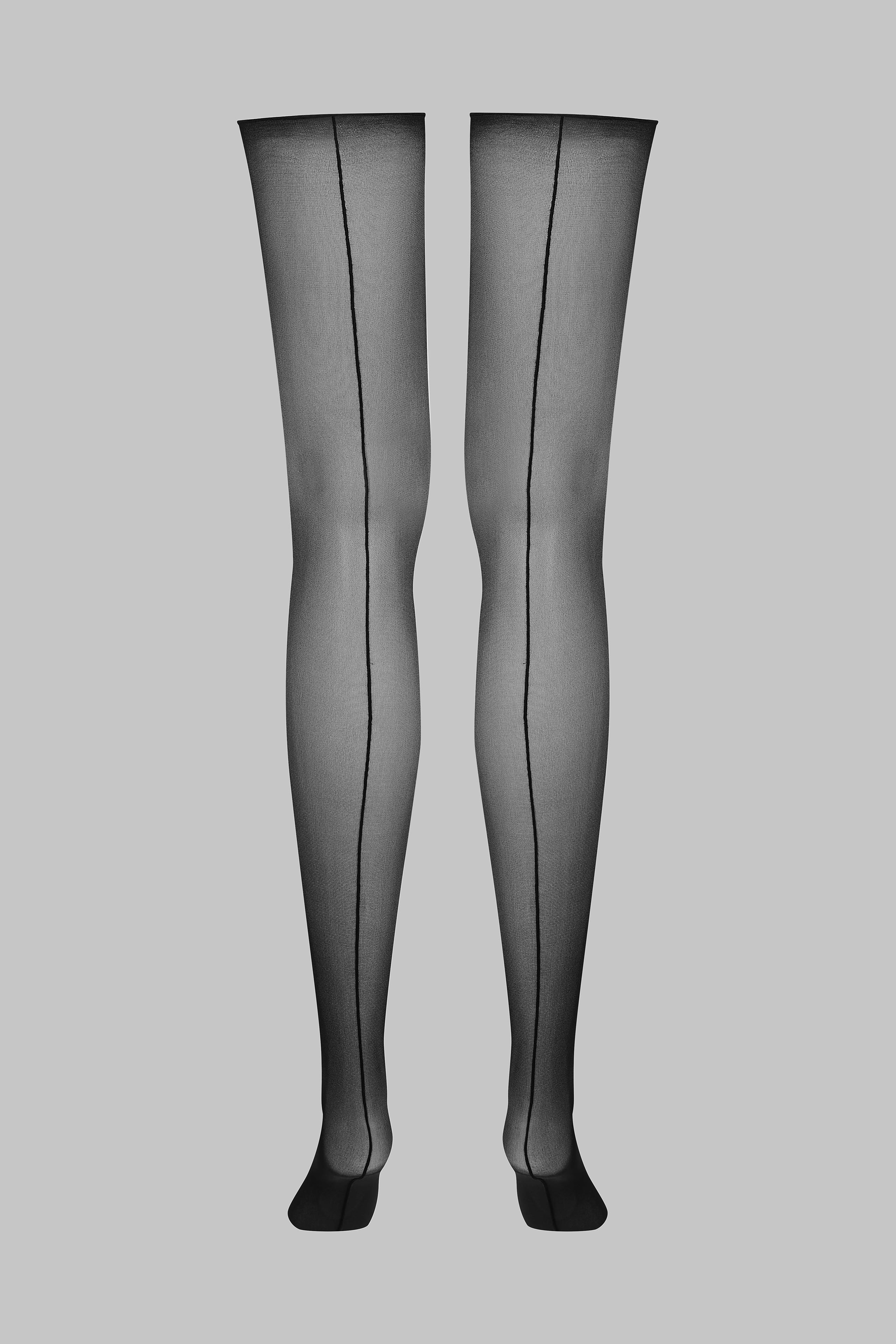 Nahtstrümpfe mit gerolltem Schnitt 20D - Legwear - Image 2