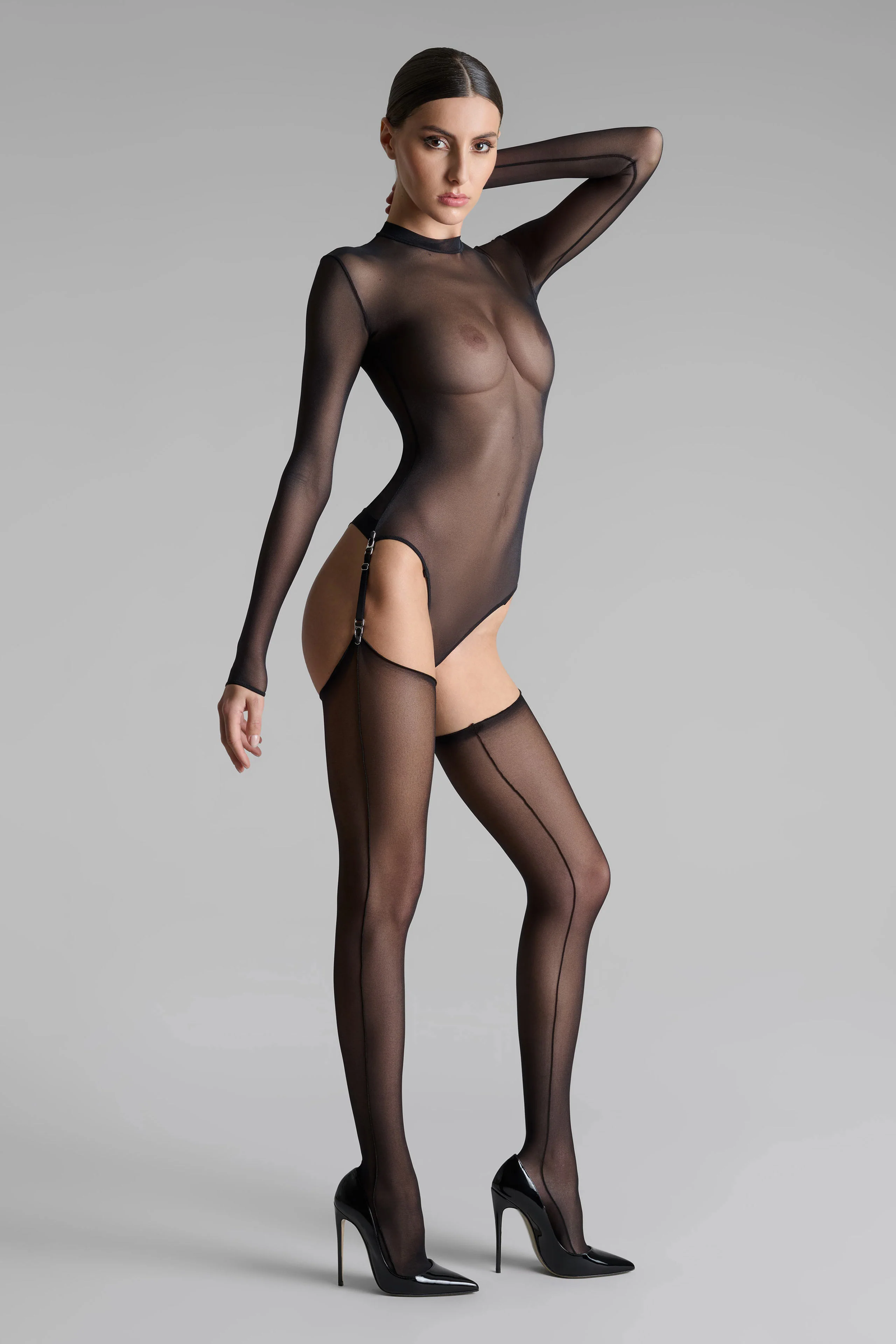 Strümpfe mit 2 Nähten gerolltem Schnitt 20D - Legwear - Image 5